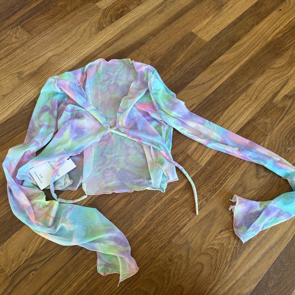 Sheer cover-up top